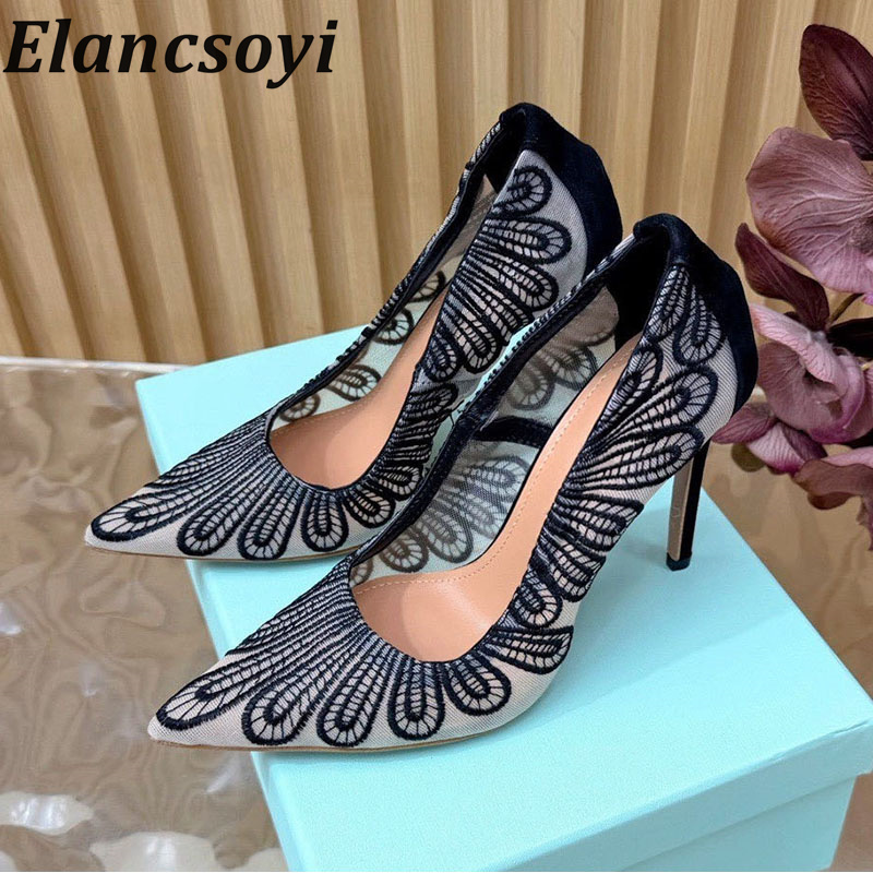 Embroidery On Leather - Nuovi tacchi alti da donna Estate