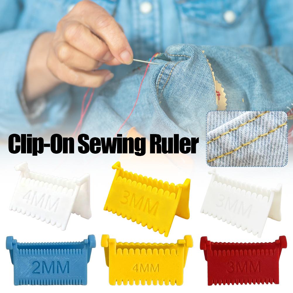 Embroidery On Leather - Righello da cucito a clip con