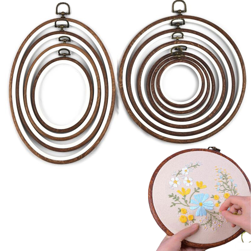 Embroidery Hoop Plastic - 10PCS Strumento per cucire Rotondo Ovale