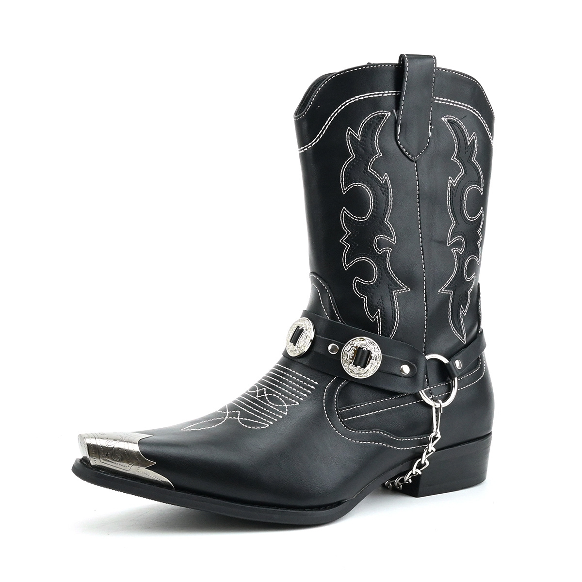 Embroidery On Leather - Stivali da uomo in pelle stile