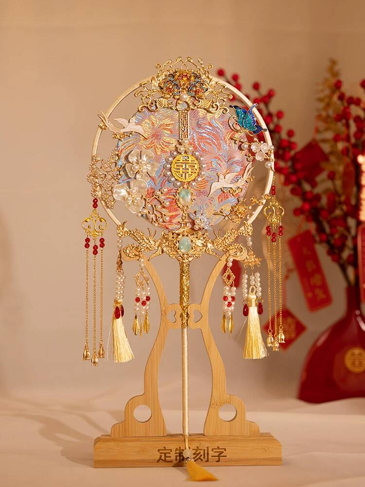 Embroidery Wedding - Kit Fai-da-Te per Ventaglio Rotondo da