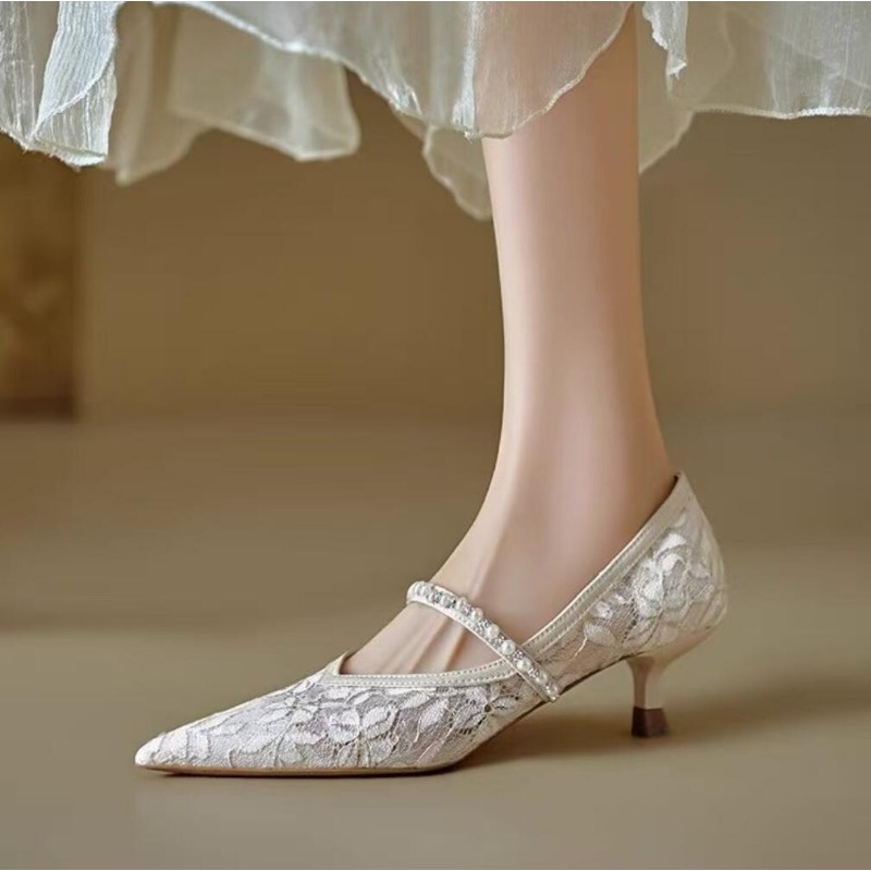 Embroidery Wedding - Eleganti Scarpe da Sposa con Tacco