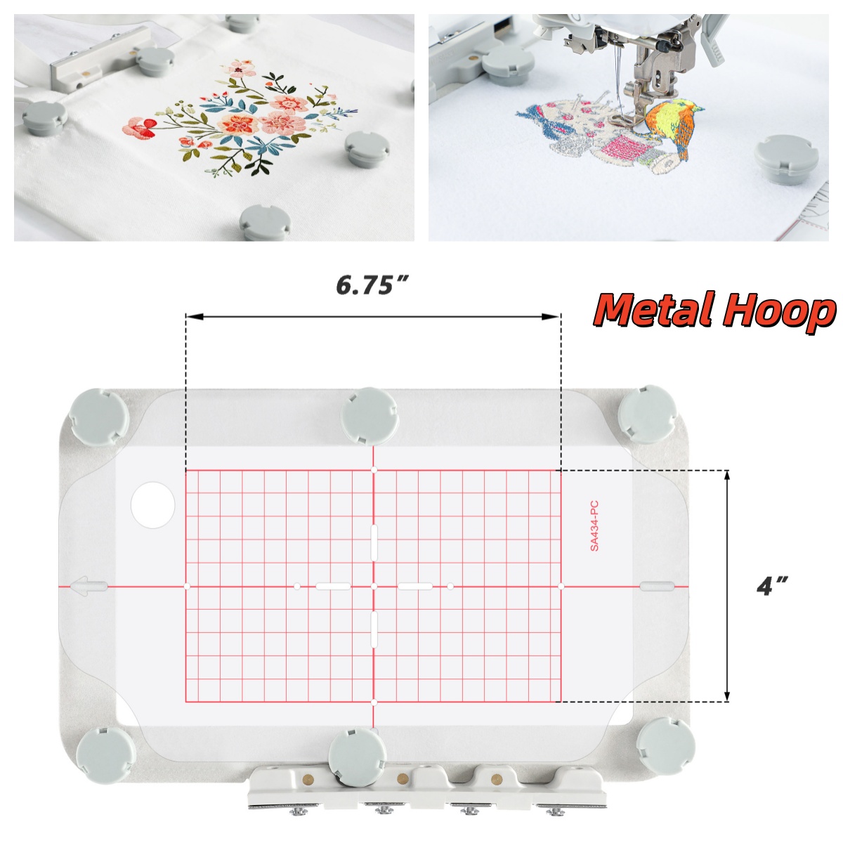 Embroidery Hoop Plastic - Telaio Magnetico per Ricamo in Metallo