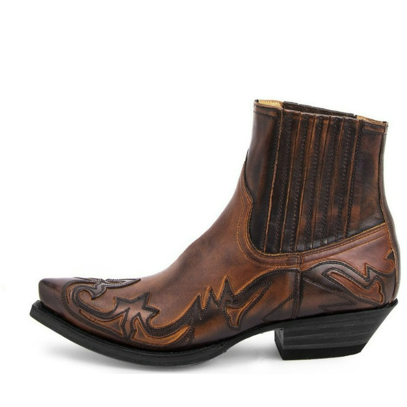 Embroidery On Leather - Stivali da Cowboy Occidentali da Uomo,