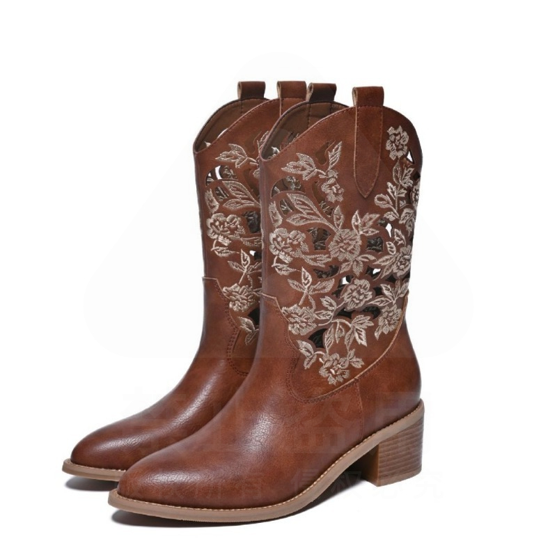 Embroidery On Leather - Scarpe Retrò da Donna, Stivali da