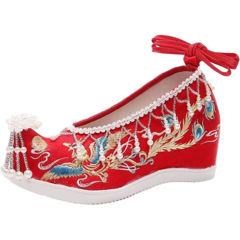 Embroidery Wedding - Scarpe da sposa nuove ricamate rosse