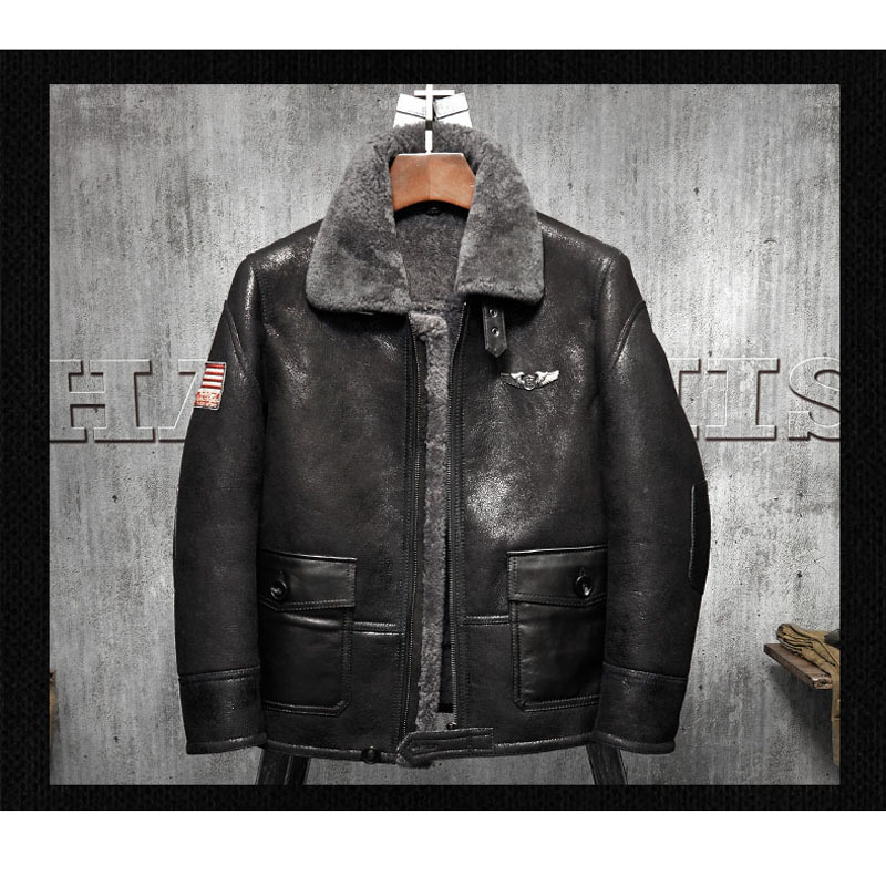Embroidery In Australia - Denny&Dora Giacca da uomo in shearling