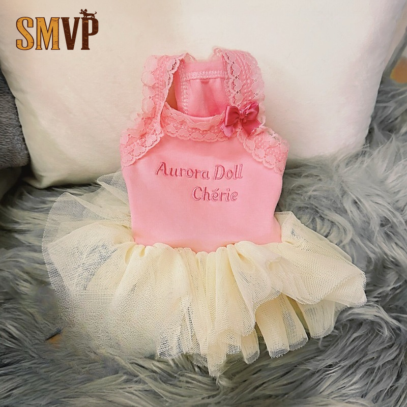 Embroidery Cream - Vestito Estivo Morbido per Animali Domestici
