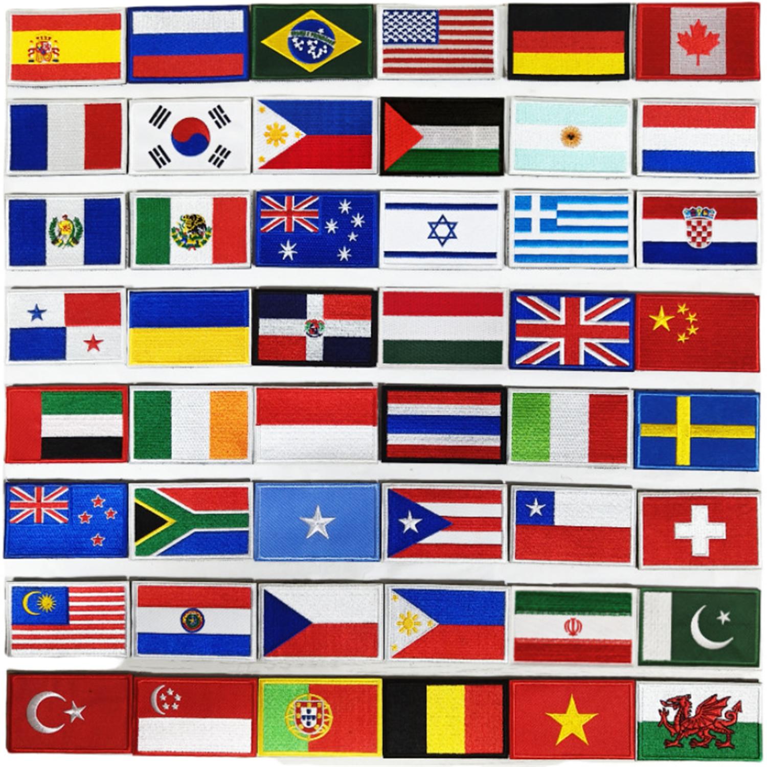 Embroidery In Australia - Patch Ricamate con Bandiere di USA,