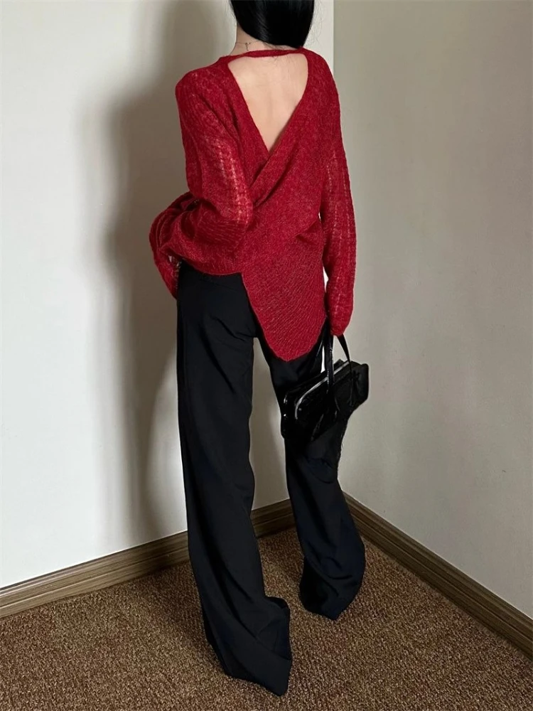 Embroidery Tshirt - T-shirt da donna in maglia trasparente
