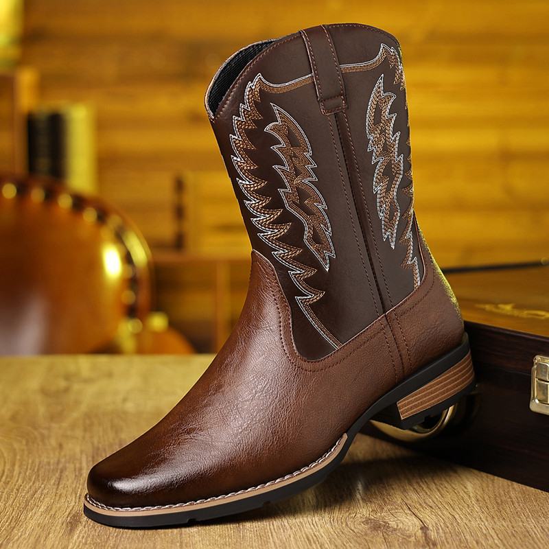 Stivali da Cowboy da Uomo con  - Embroidery On Leather recensione e prezzo