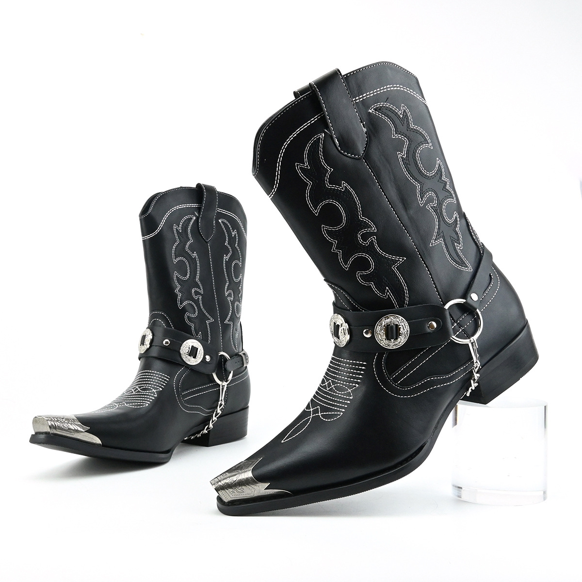Stivali da uomo in pelle stile - Embroidery On Leather recensione e prezzo