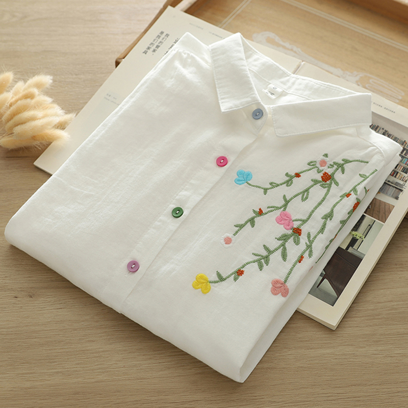 Blusa a maniche lunghe in coto - Embroidery Artist recensione e prezzo