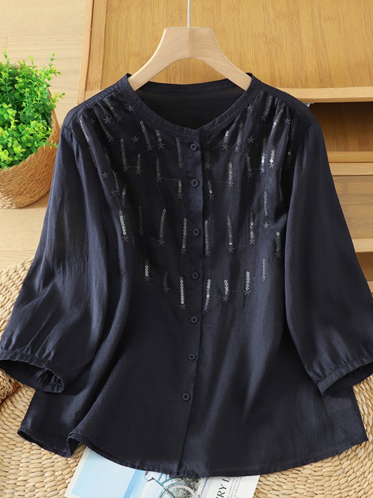 Camicia in Lino Ricamata con G - Embroidery Artist recensione e prezzo