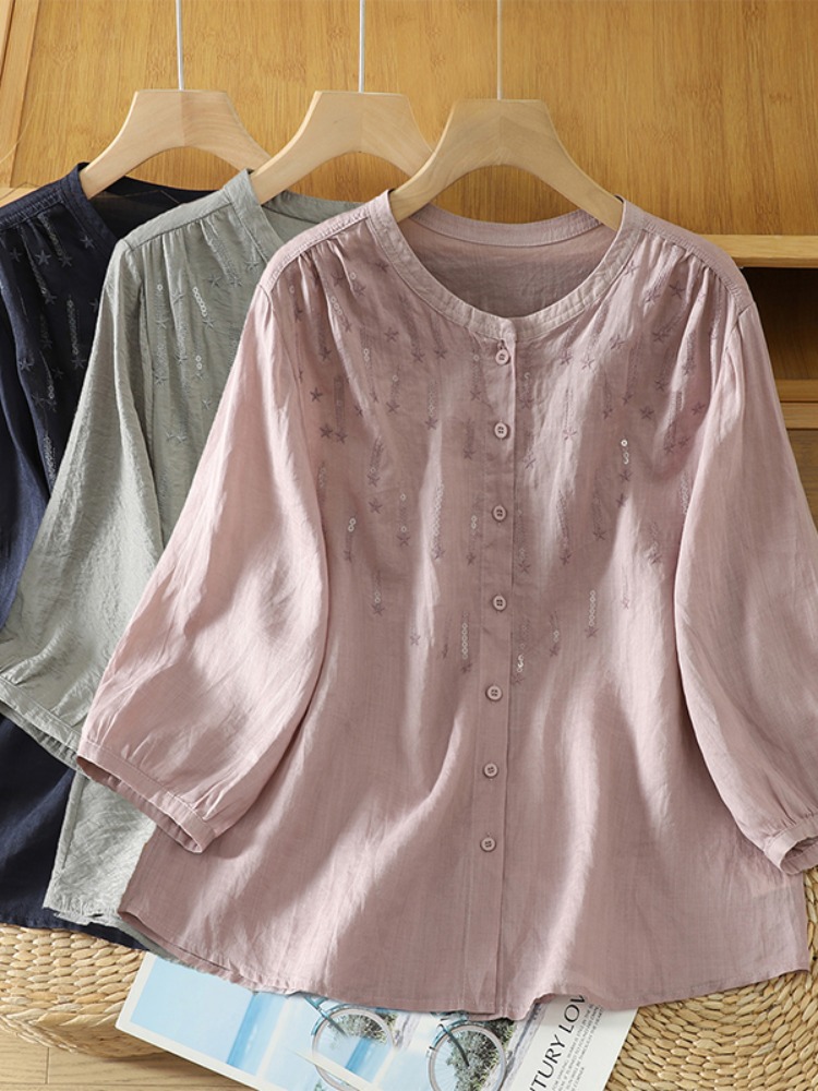 Camicia in Lino Ricamata con G - Embroidery Artist recensione e prezzo