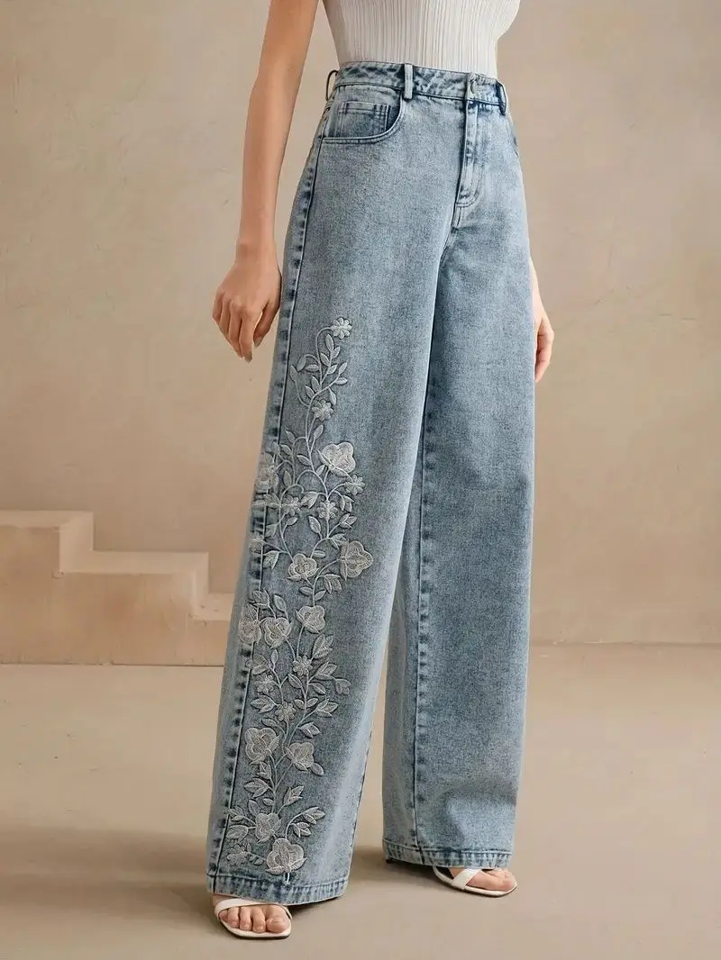Jeans a Gamba Dritta Y2K Plus  - Embroidery Jeans recensione e prezzo