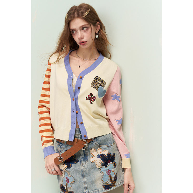 ELFSACK Cardigan asimmetrico i - Embroidery Cream recensione e prezzo