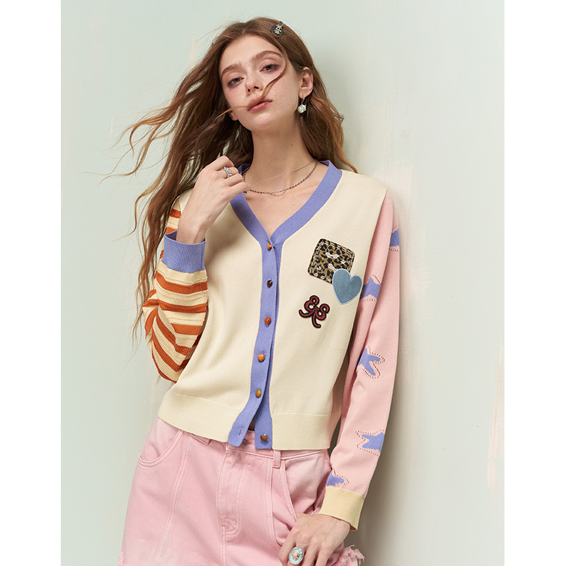 ELFSACK Cardigan asimmetrico i - Embroidery Cream recensione e prezzo